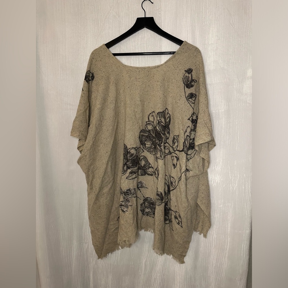 Petanu by Pasmma anthopologie floral shall womens preloved one size beige - Picture 4 of 6